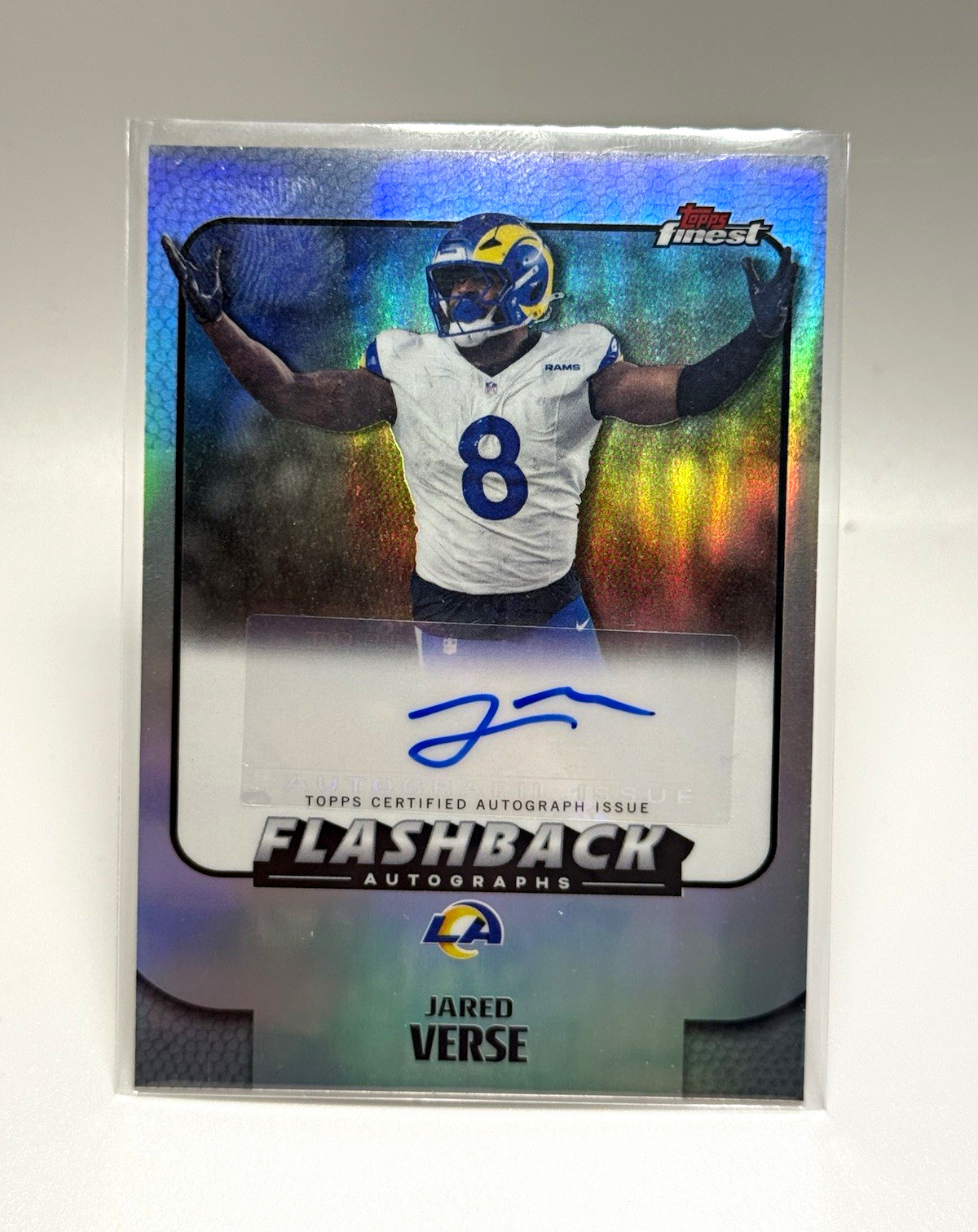 Topps 2025 Topps Finest Flashback Autographs Jared Verse Auto Rams FBA-JV