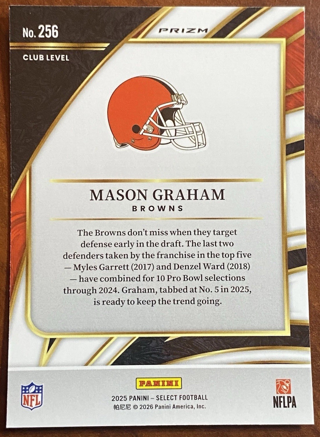 2025 Panini Select MASON GRAHAM #256 Club Level RED & BLUE SHOCK PRIZM Rookie 🔥