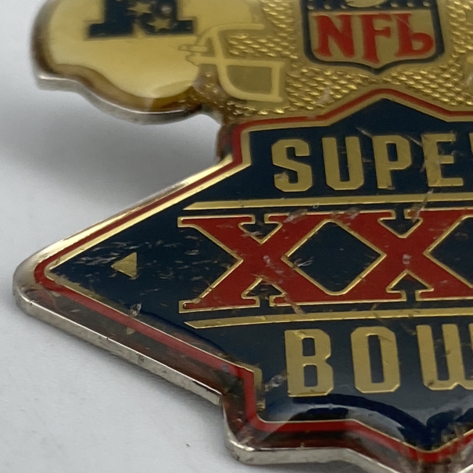 Super Bowl XXII 22 NFL 1988 By Peter David Inc Pin Back Jack Murphy Stadium