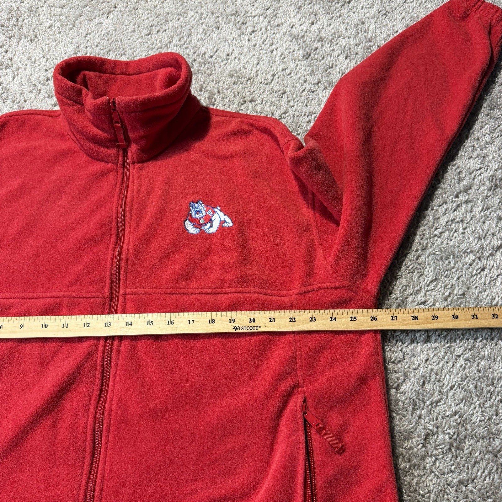 Columbia Men’s XL Y2k Fresno State Bulldogs Red Full-Zip Fleece Jacket