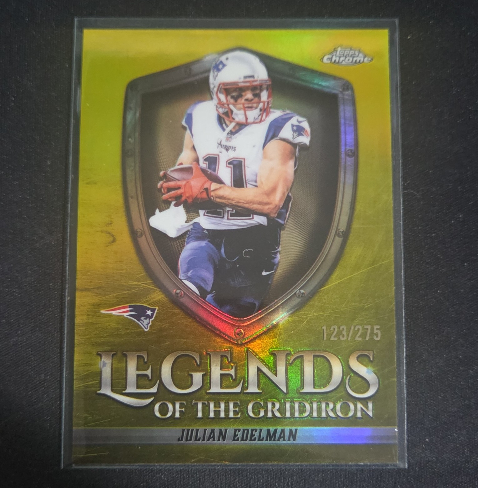 2025 Topps Chrome Legends of the Gridiron Julian Edelman LOG-24 /275 *Patriots*