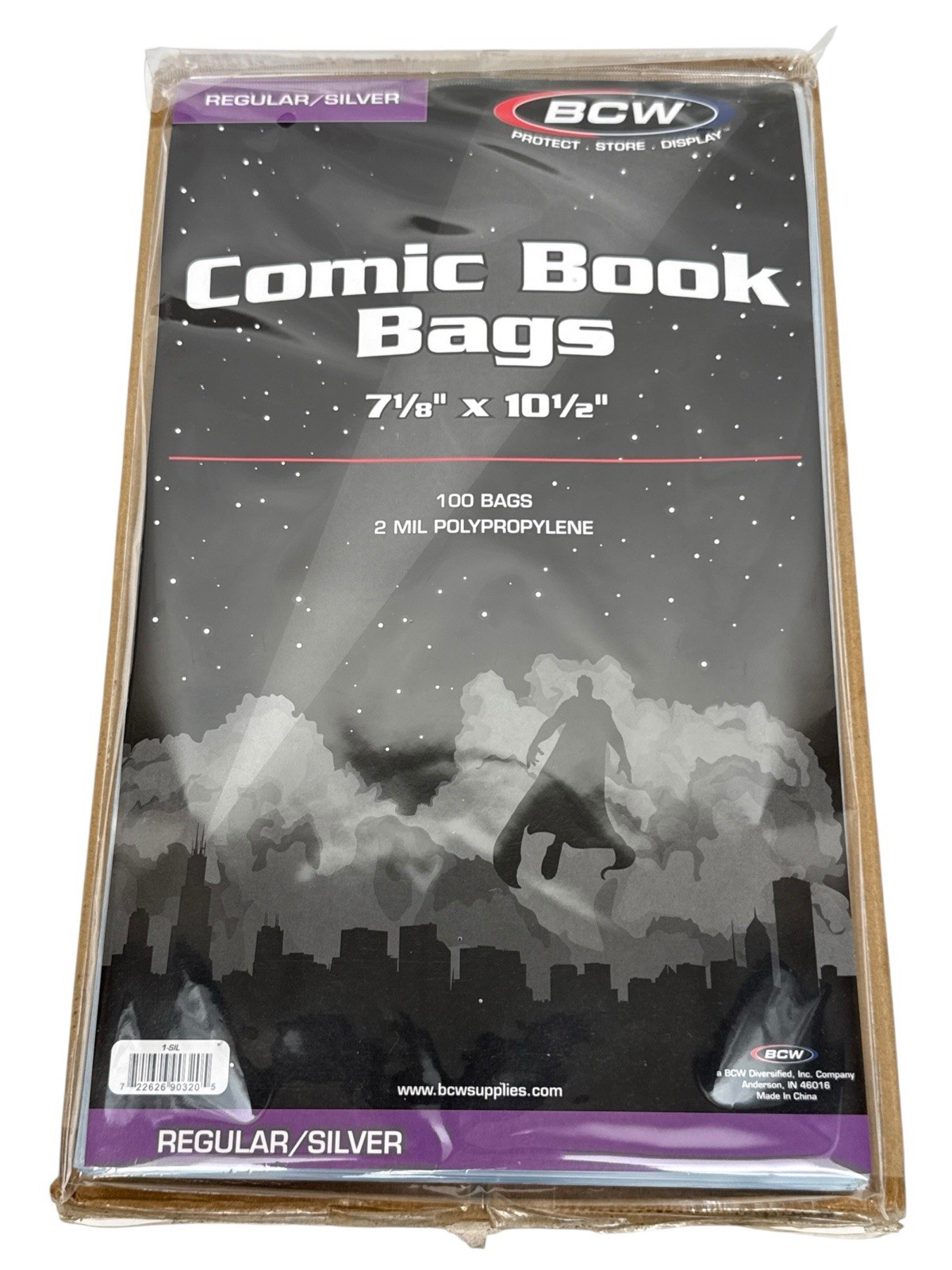 1000 – BCW Silver Regular 2-Mil Polypropylene Comic Book Bags!