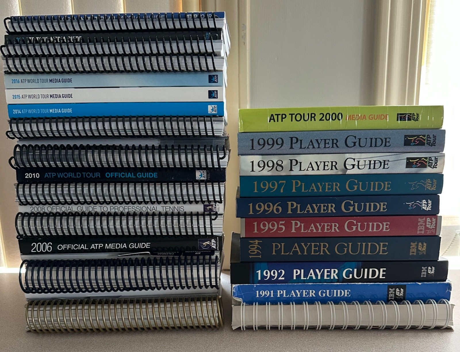 Rare Collection of ATP Tour Tennis Media Guides 1990-2023 Other Years Available
