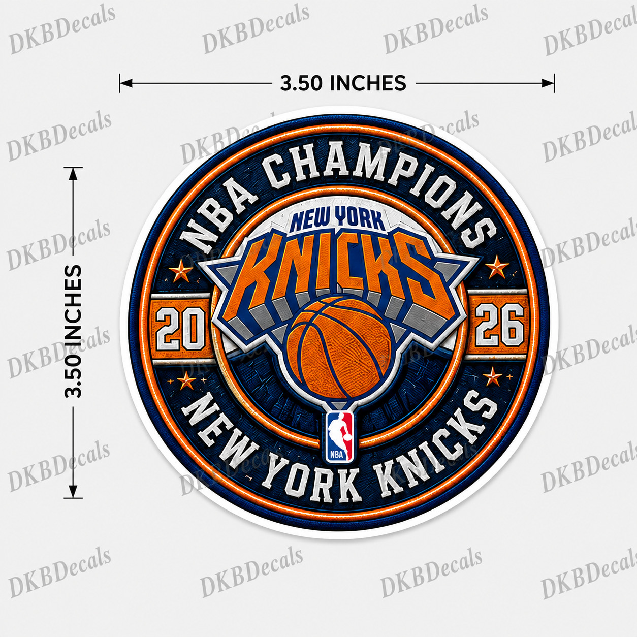 New York Knicks 2026 NBA Finals Champions 3.5″ x 3.5″ Vinyl Sticker NYK 2026