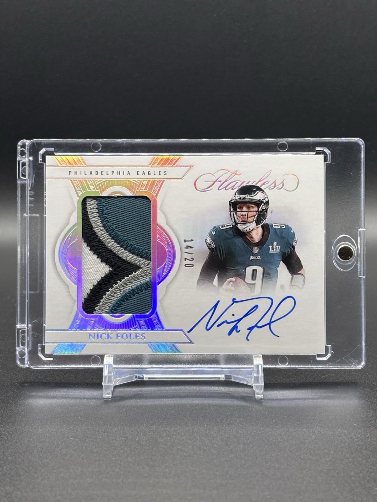 2025 Panini Flawless Nick Foles Silver Patch Auto /20 #PA-NFS