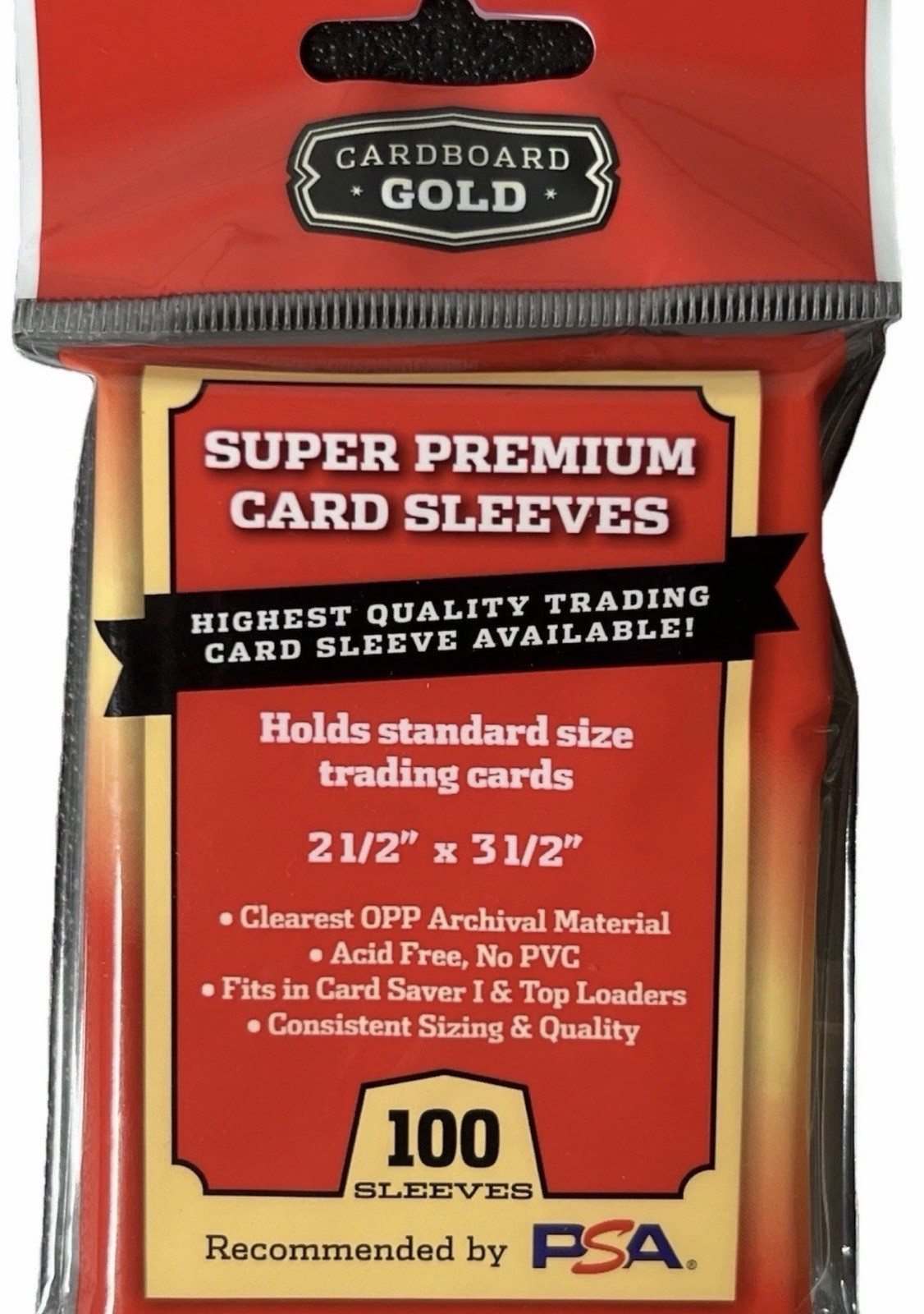 Lot of 10 Card Sleeves Cardboard Gold SUPER PREMIUM Soft Sleeves Standard Size