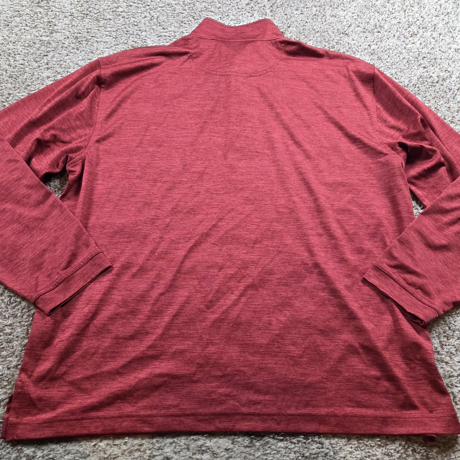 University Of Arkansas Razorbacks Pullover Mens XL Red Oxford American 1/4 Zip
