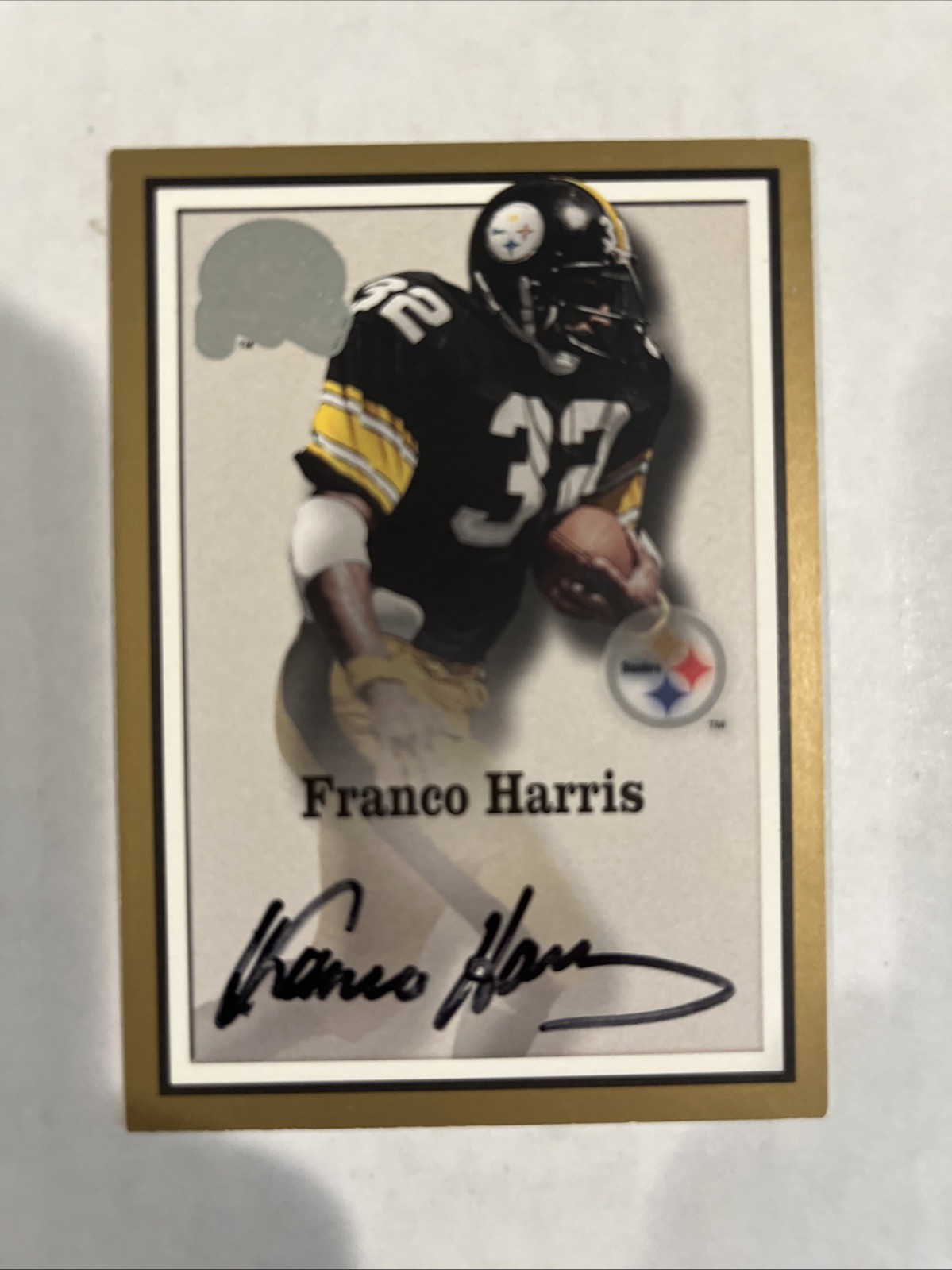 2000 Fleer Greats of the Game Franco Harris On Card Autograph Auto Pitt Steelers