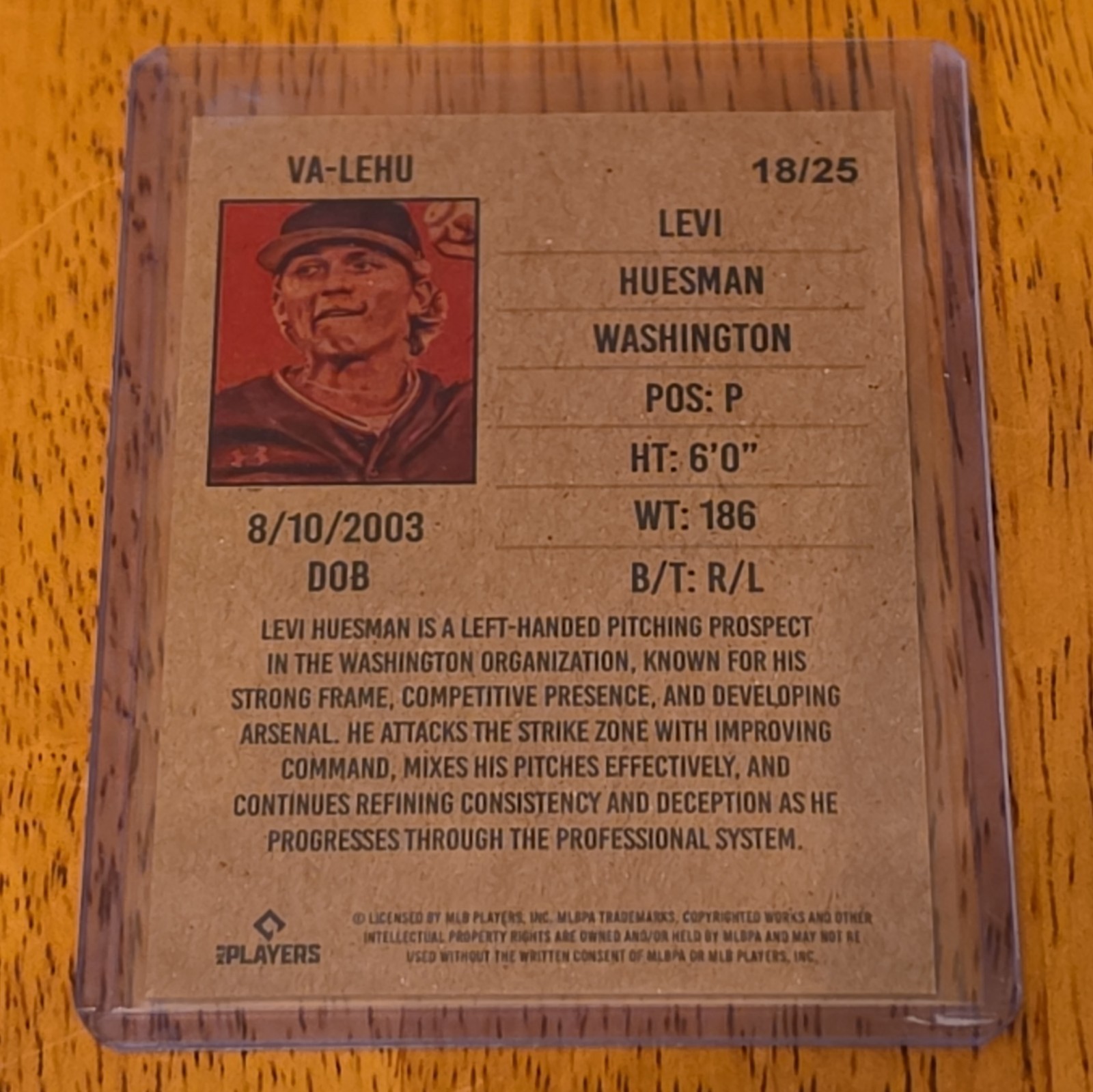 Onyx Authenticated Signature Autograph 2024 Onyx Vintage Levi Huesman #/25 S.S.P