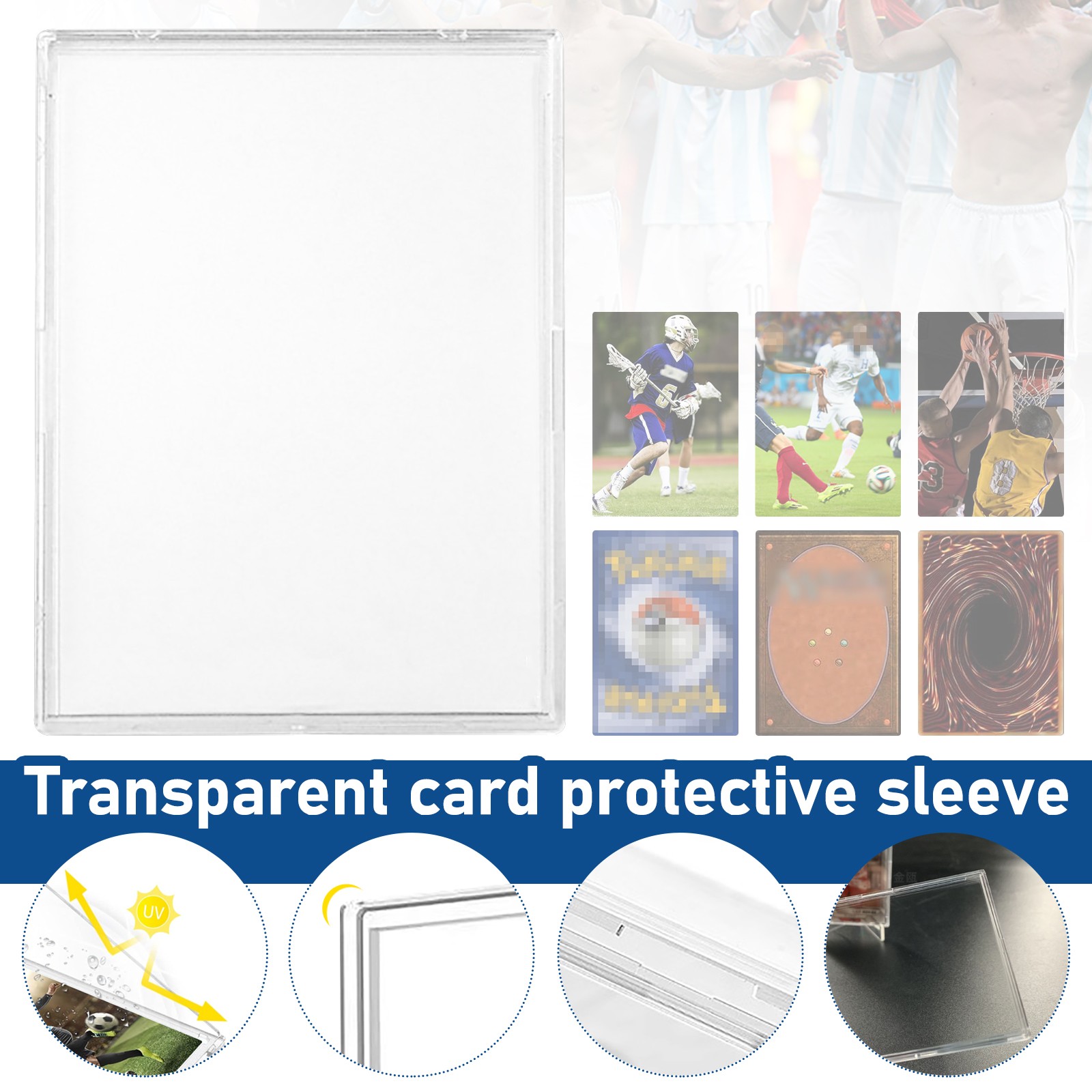 5-100Pack Acrylic Trading Sports Baseball Card Holders 35pt Hard UV Protection