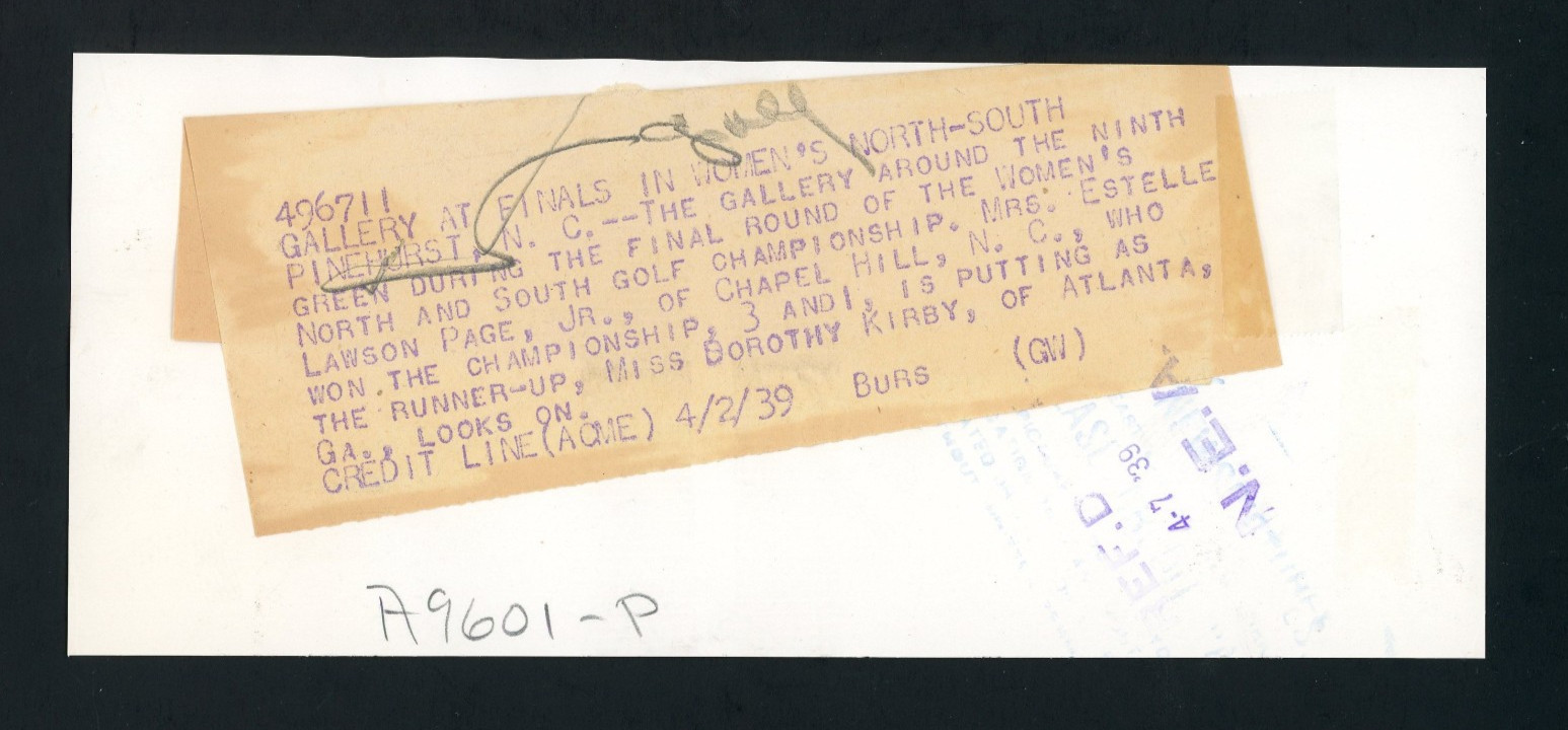 1939 Pinehurst Donald Ross Golf Course Vintage Type 1 Panoramic Photo Acme News