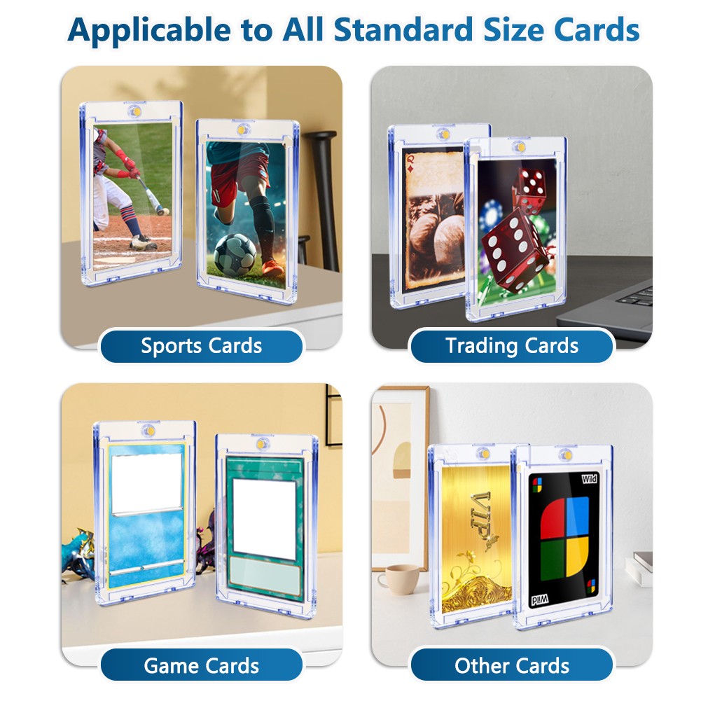 10-240PCS Magnetic Card Holder Trading Card Sports Card Case 100PT Protectors