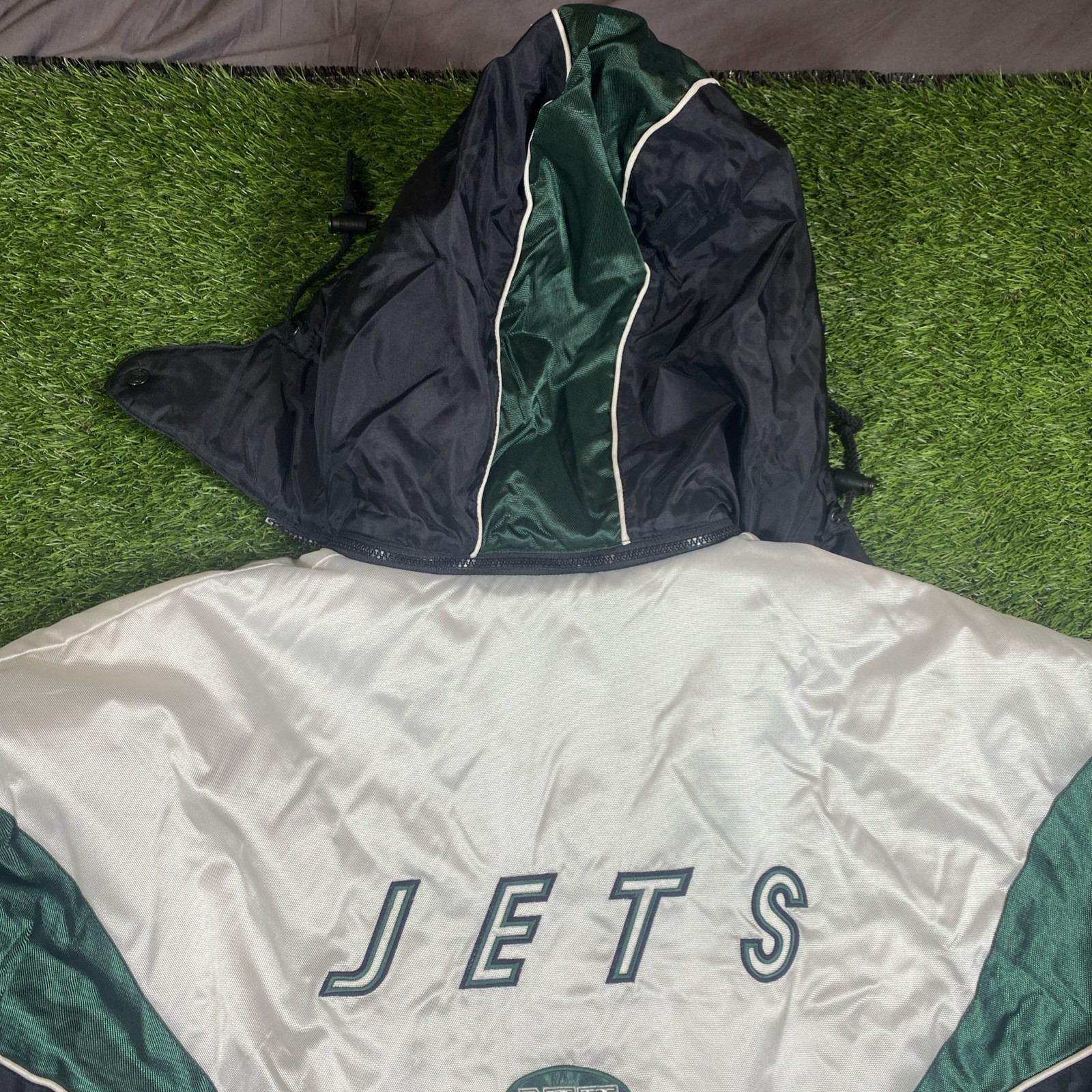 VTG New York Jets Pro Player Puffer Jacket Mens Large Coat NWT Dead Stock NFL