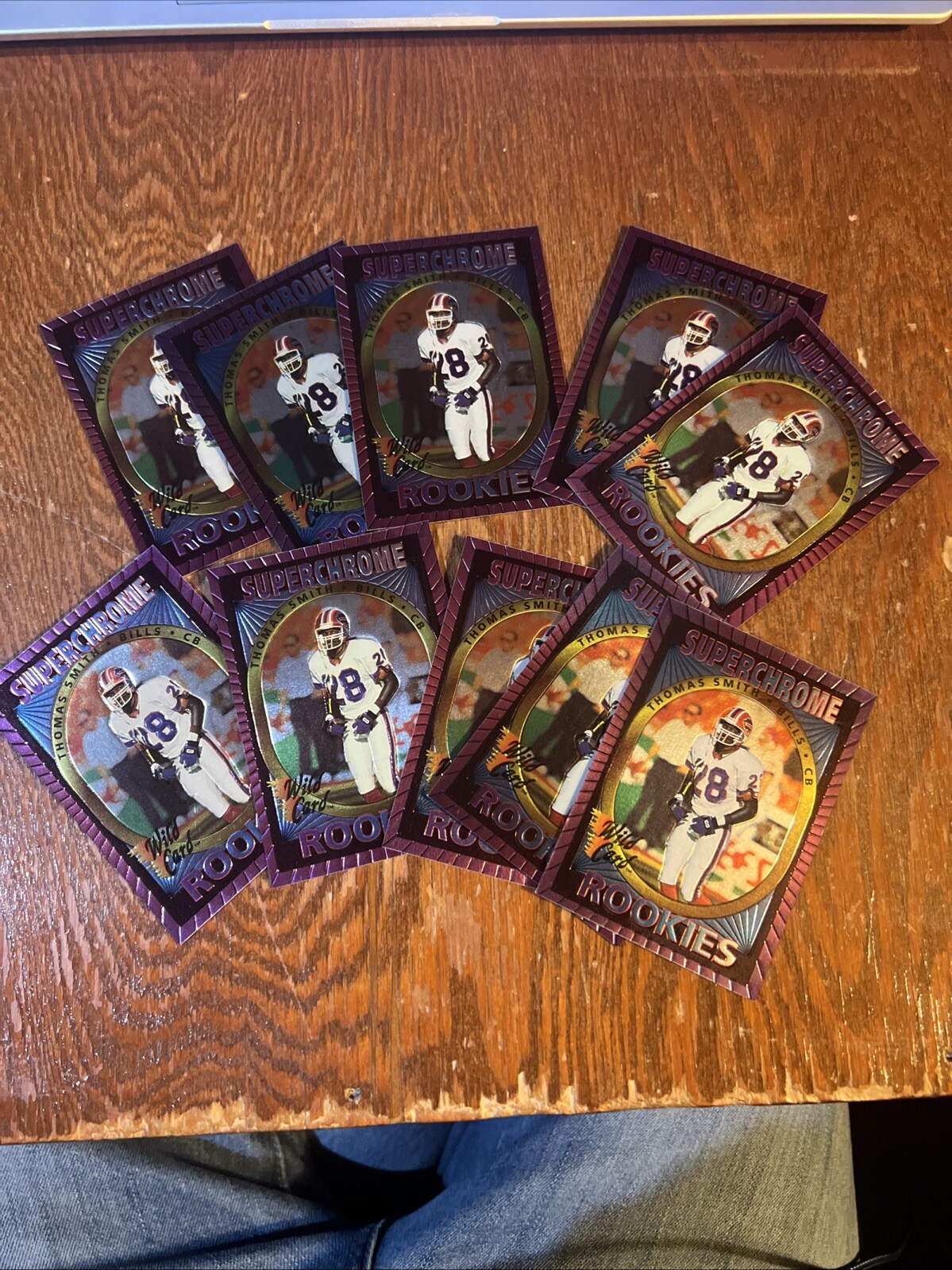 Thomas Smith 10 ct. 1993 Wild Card Superchrome Rookies Card Lot RC #1 Bills