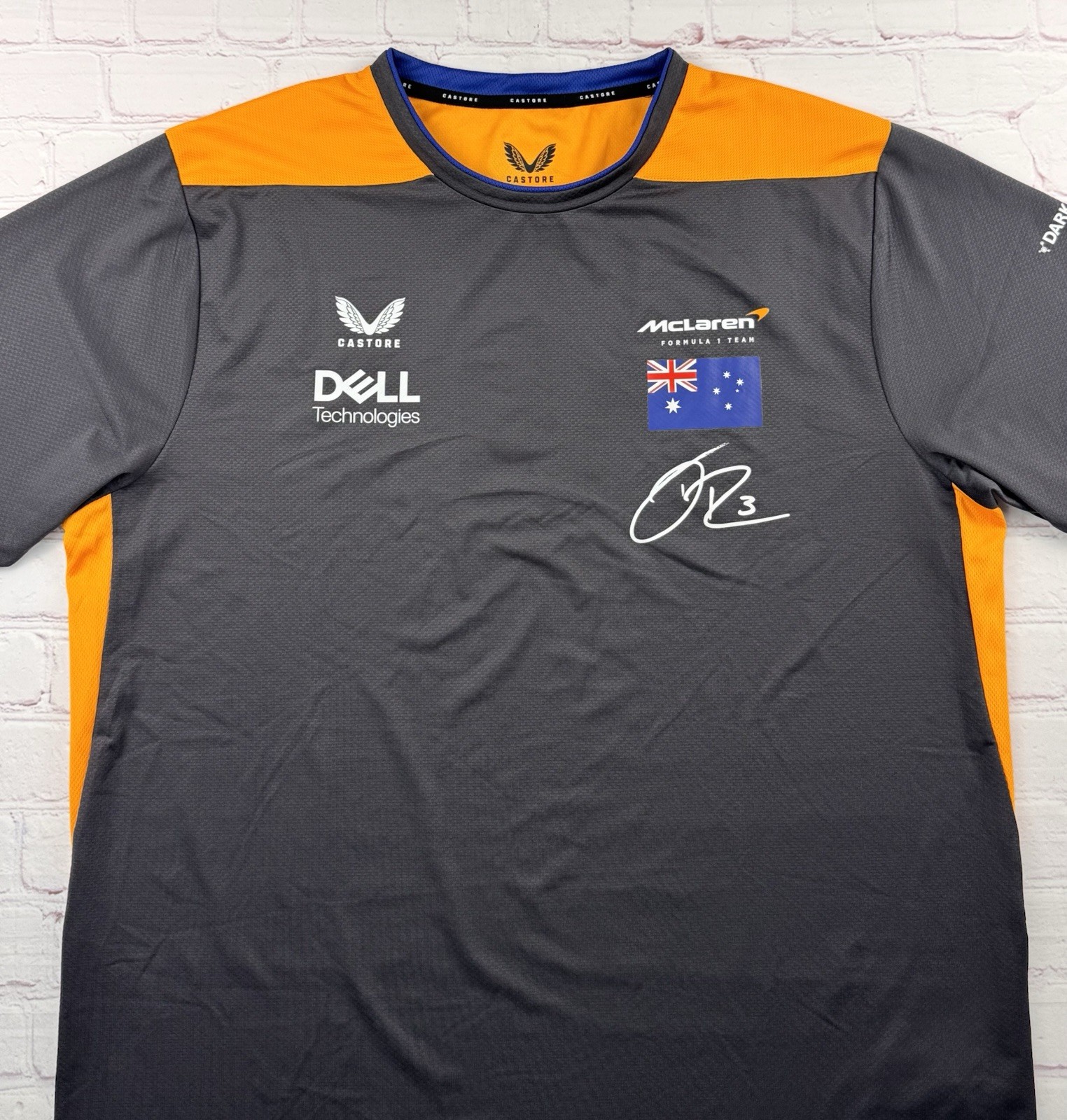 McLaren F1 Team #3 Ricciardo Castore Polo Shirt Mens Sz XL Formula 1