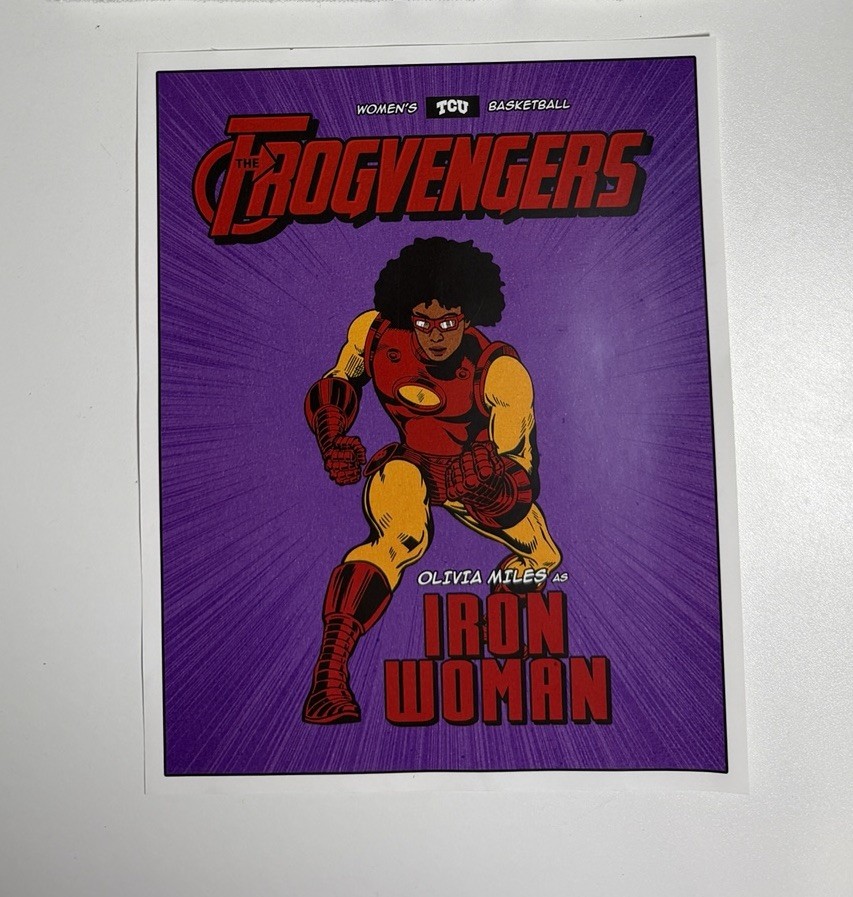 Olivia Miles TCU Women’s Basketball Iron Woman Poster Minnesota Lynx WNBA Rookie
