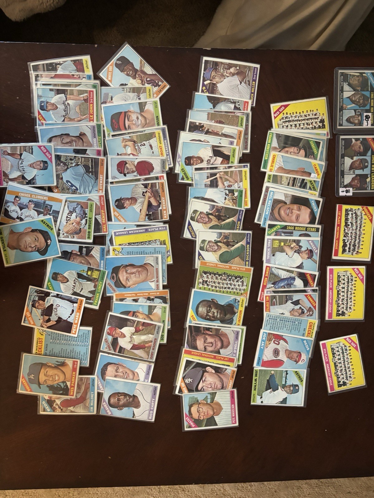 1966 Topps baseball 78 cards Willie Mays team cards mid to high card # to 520