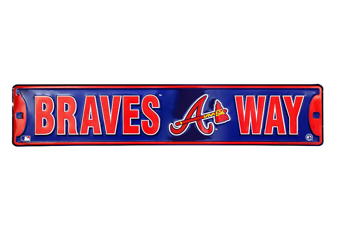 Atlanta ATL Braves Way MLB Street Aluminum Wall Man Cave Sign