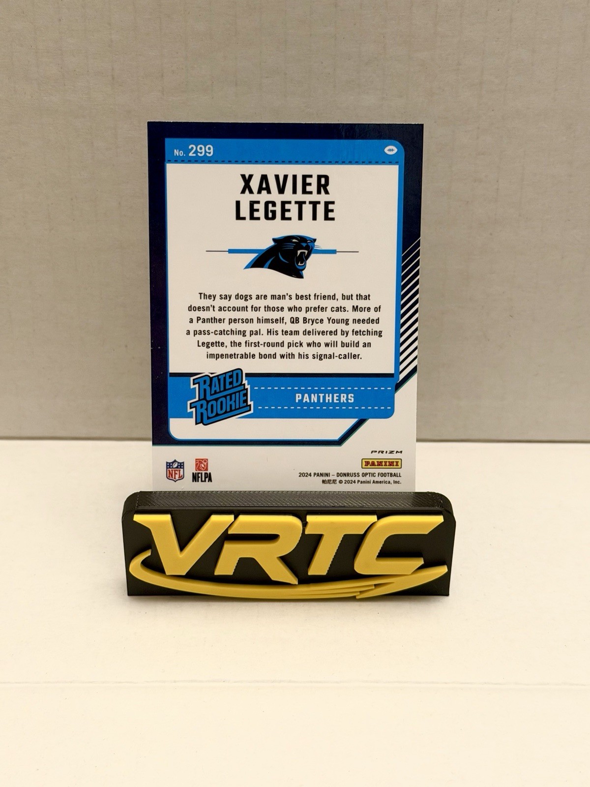 2024 Donruss Optic Xavier Legette Carolina Panthers Rated Rookie Blue Glitter