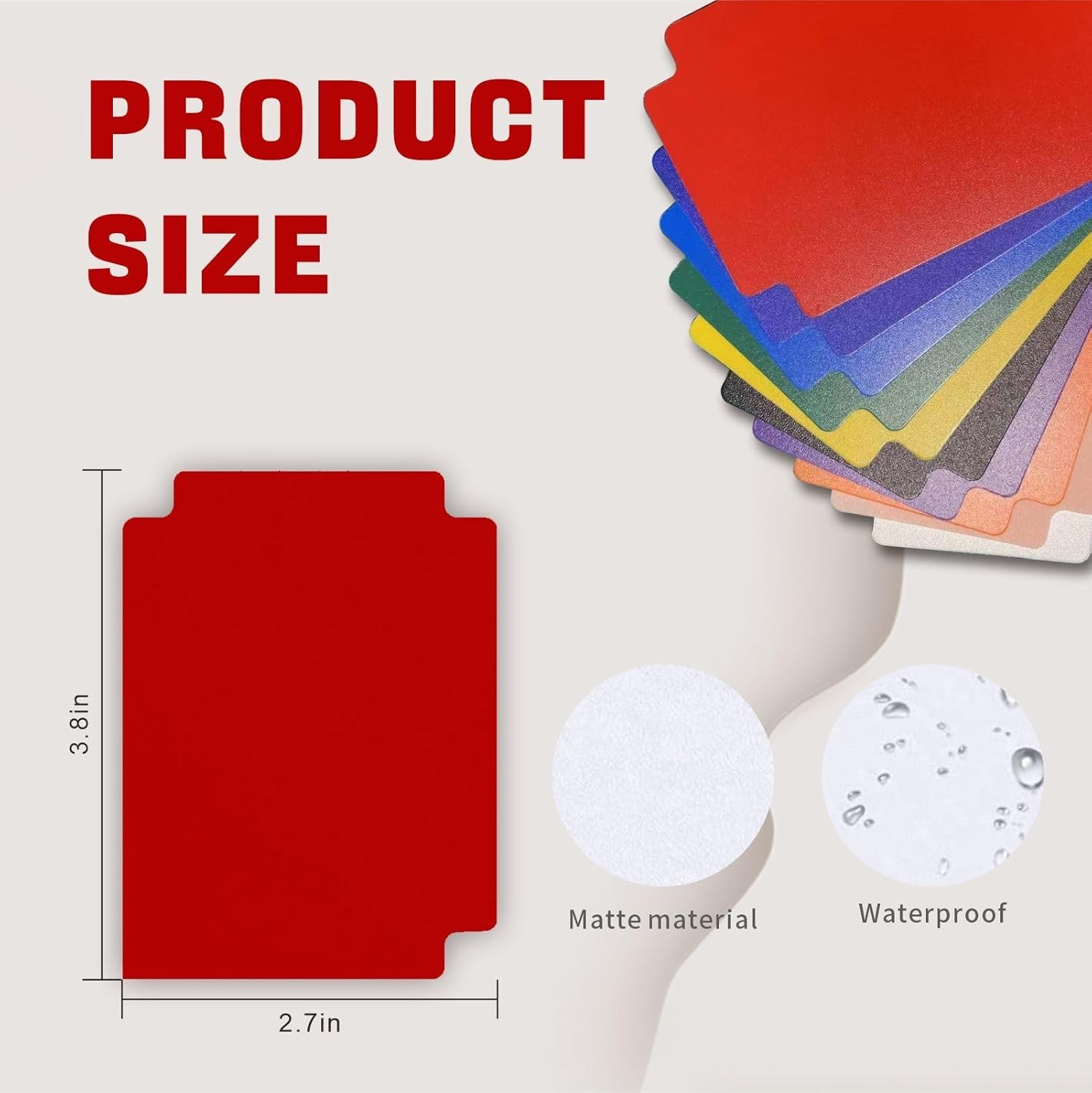 Trading Card Dividers 100 Pieces Multicolor Card Dividers with Tabs Plastic Card