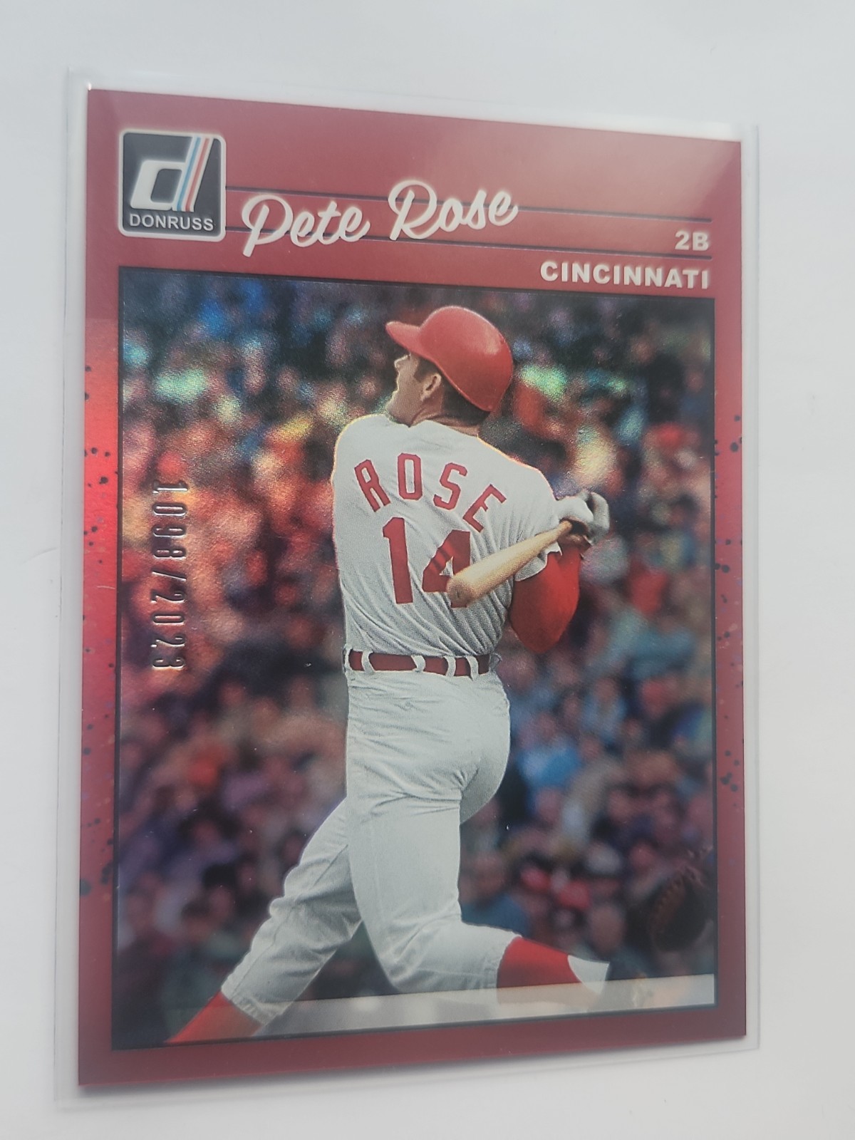 2023 Panini Donruss – Retro 1990 Pete Rose #259 Holo Red Numbered /2023