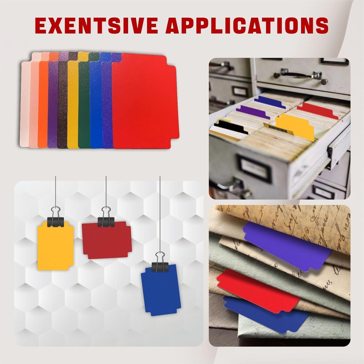 Trading Card Dividers 100 Pieces Multicolor Card Dividers with Tabs Plastic Card