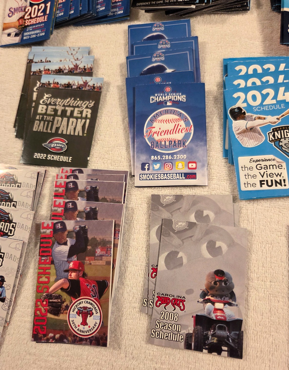 HUGE Baseball Schedules, Tickets, Info, Minor & Major League MIX 150 Item Lot