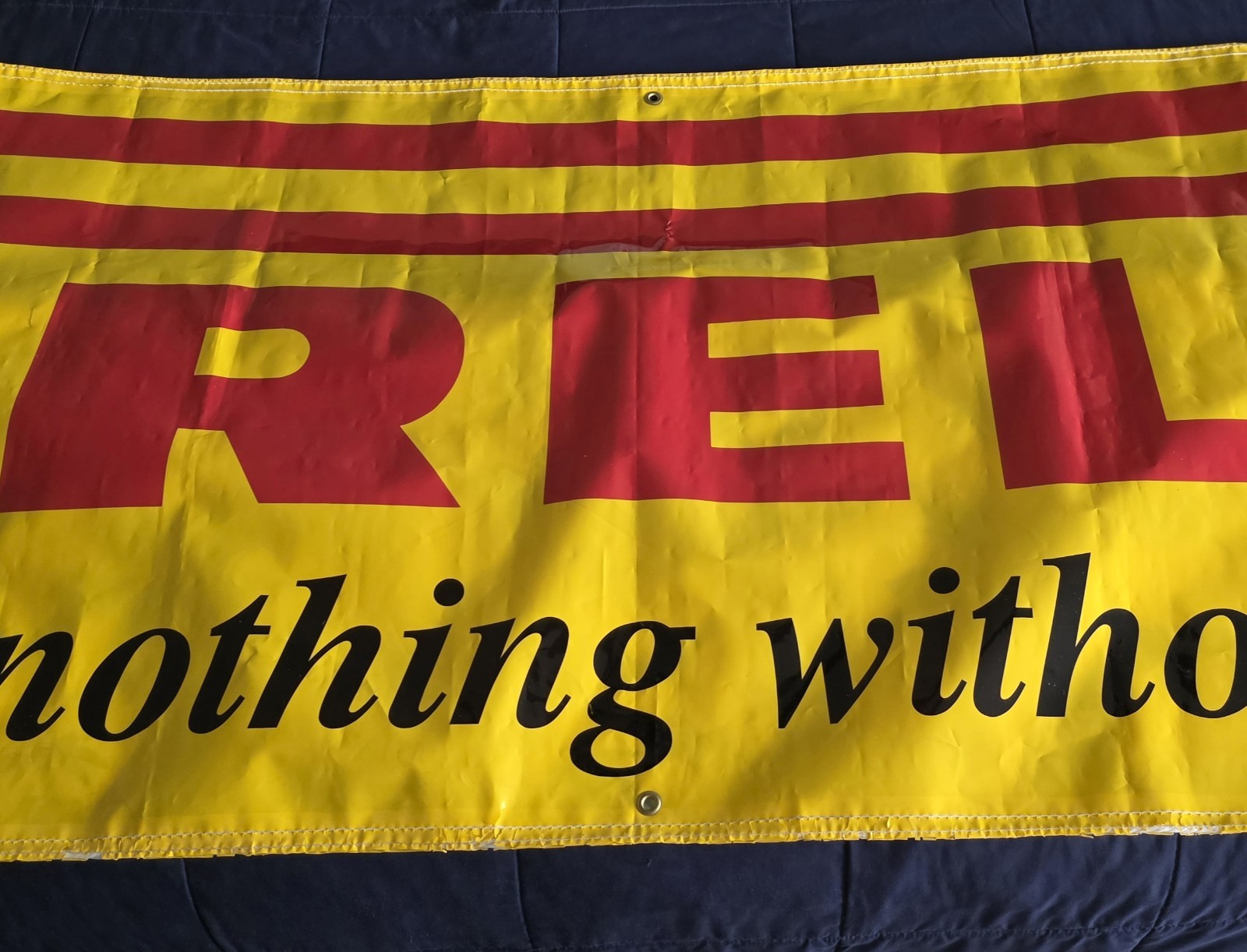 AUTHENTIC Pirelli Tires POWER IS NOTHING 9ft Vinyl Banner From ROLEX 24 DAYTONA