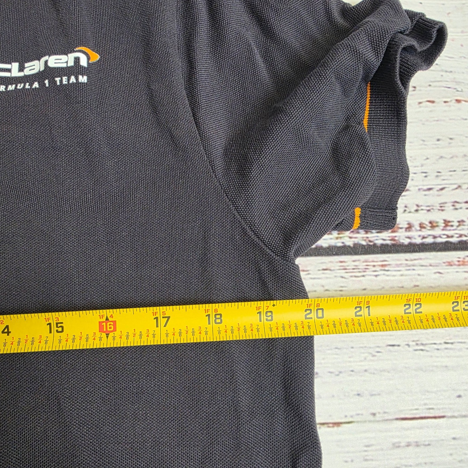 McLaren Formula 1 Team Polo Shirt Grey Orange Jack Daniels Womens Medium GB18401