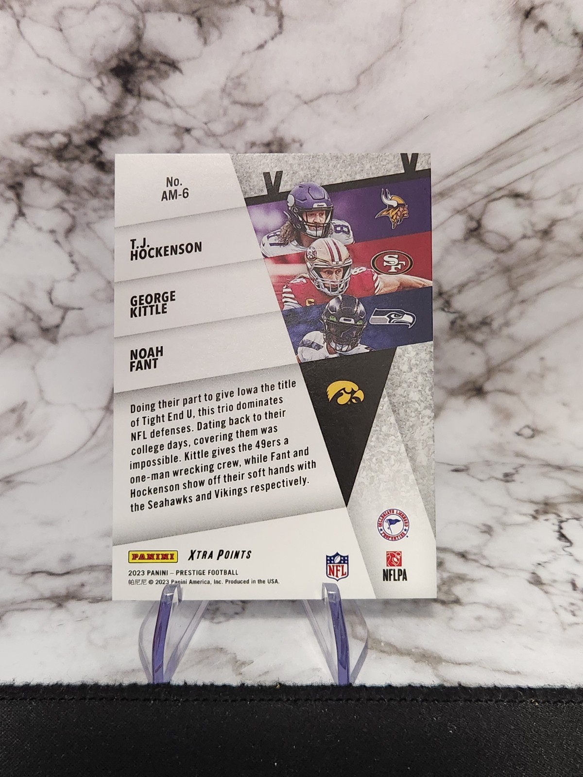 2023 Panini Prestige – Alma Maters #AM-6 George Kittle, T.J. Hockenson, Noah…