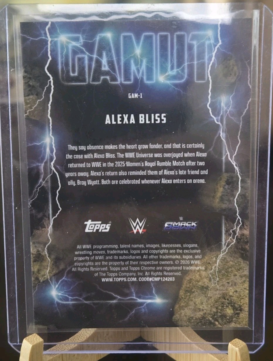 2026 Topps Chrome WWE Alexa Bliss #GAM-1 Gamut Case Hit SSP Insert