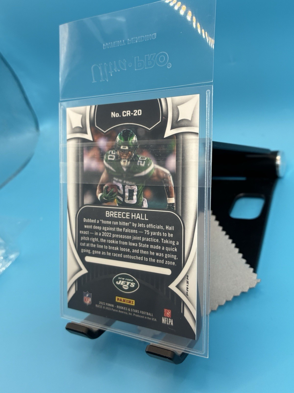 2022 Panini Rookies & Stars Breece Hall #CR-20 Crusade Green Prizm /5 RC Jets