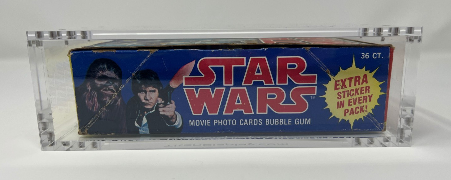 Acrylic Display Case Magnetic Lid FITS 1977 Topps Star Wars 1st Series 1 Wax Box