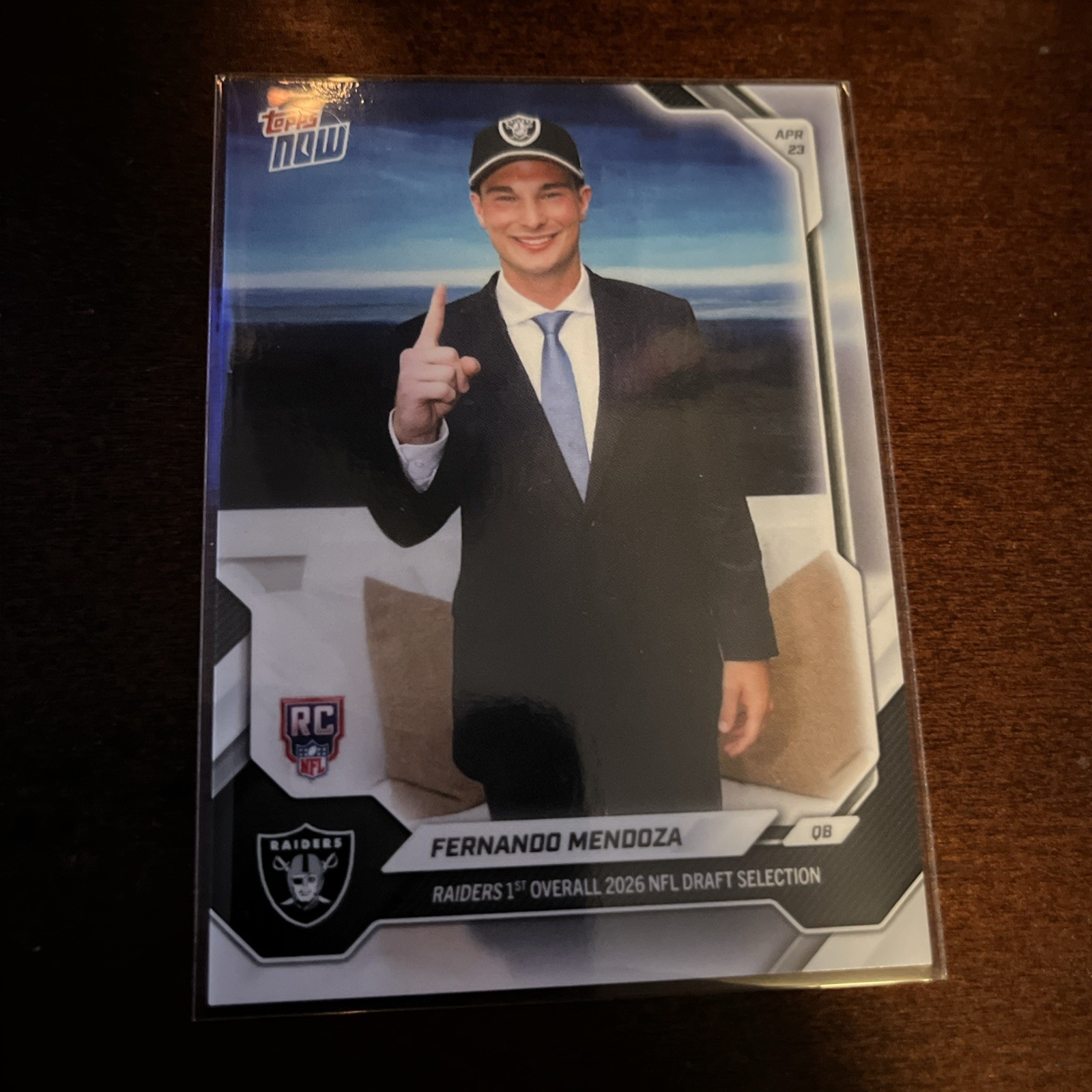 Fernando Mendoza Rookie 2026 Topps Now Draft Night #FMEN Las Vegas Raiders RC