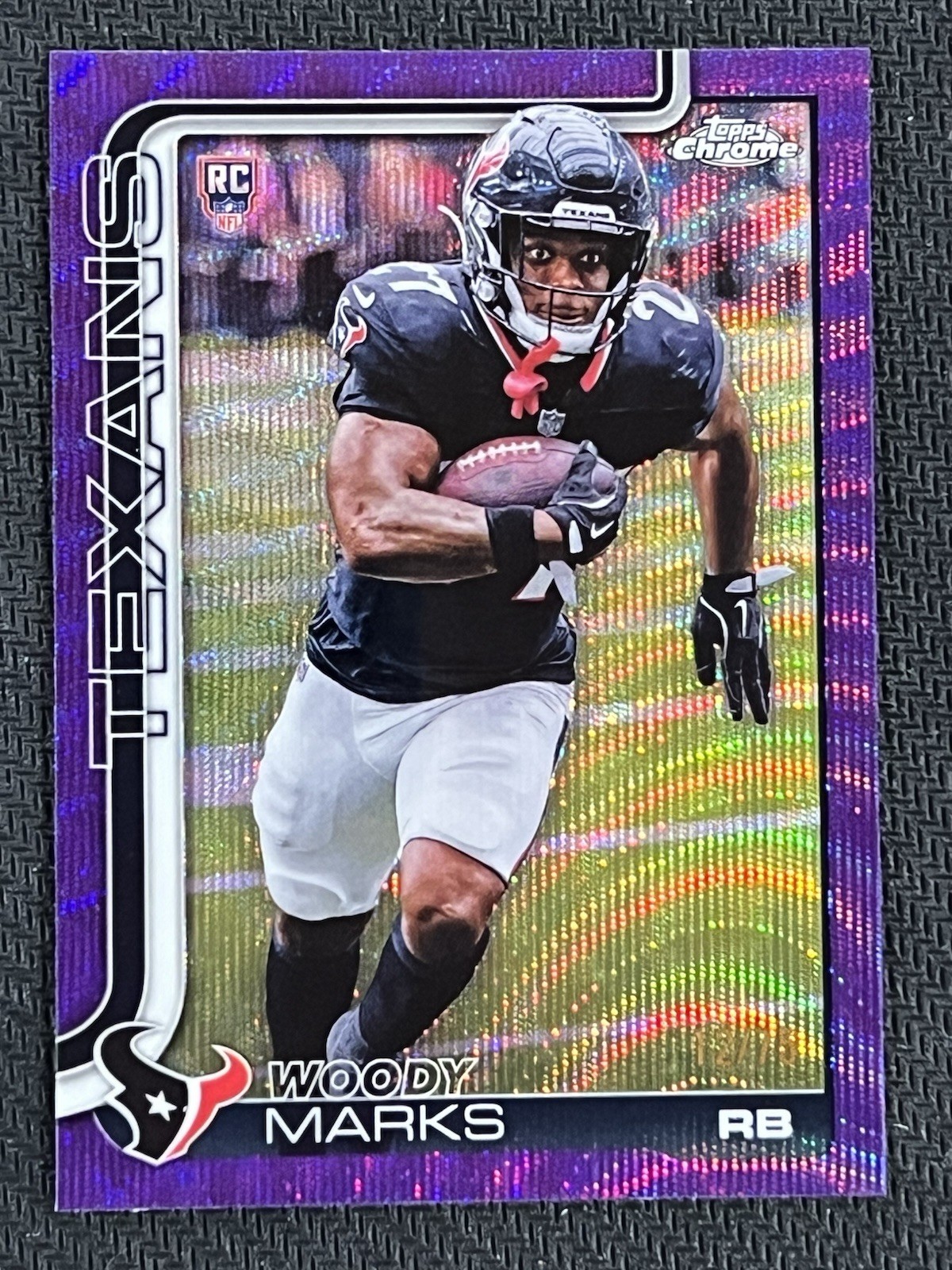 Topps Chrome Woody Marks Houston Texans Rookie Purple 12 Of 75