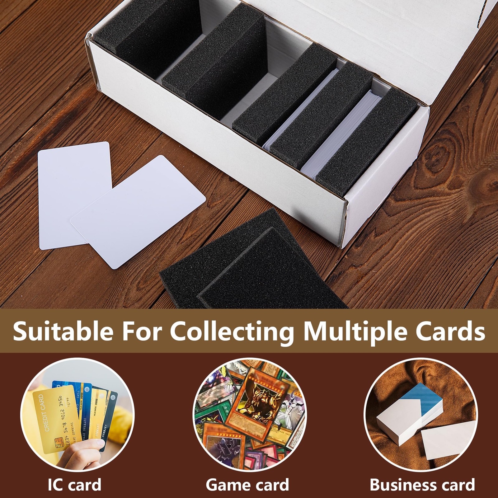 codree 100 Pcs Card Dividers Foam 40D High Elasticity Sponge Trading Card Div…