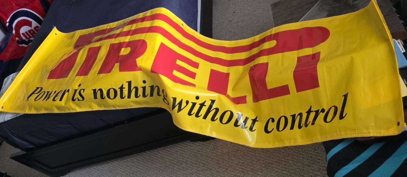 AUTHENTIC Pirelli Tires POWER IS NOTHING 9ft Vinyl Banner From ROLEX 24 DAYTONA