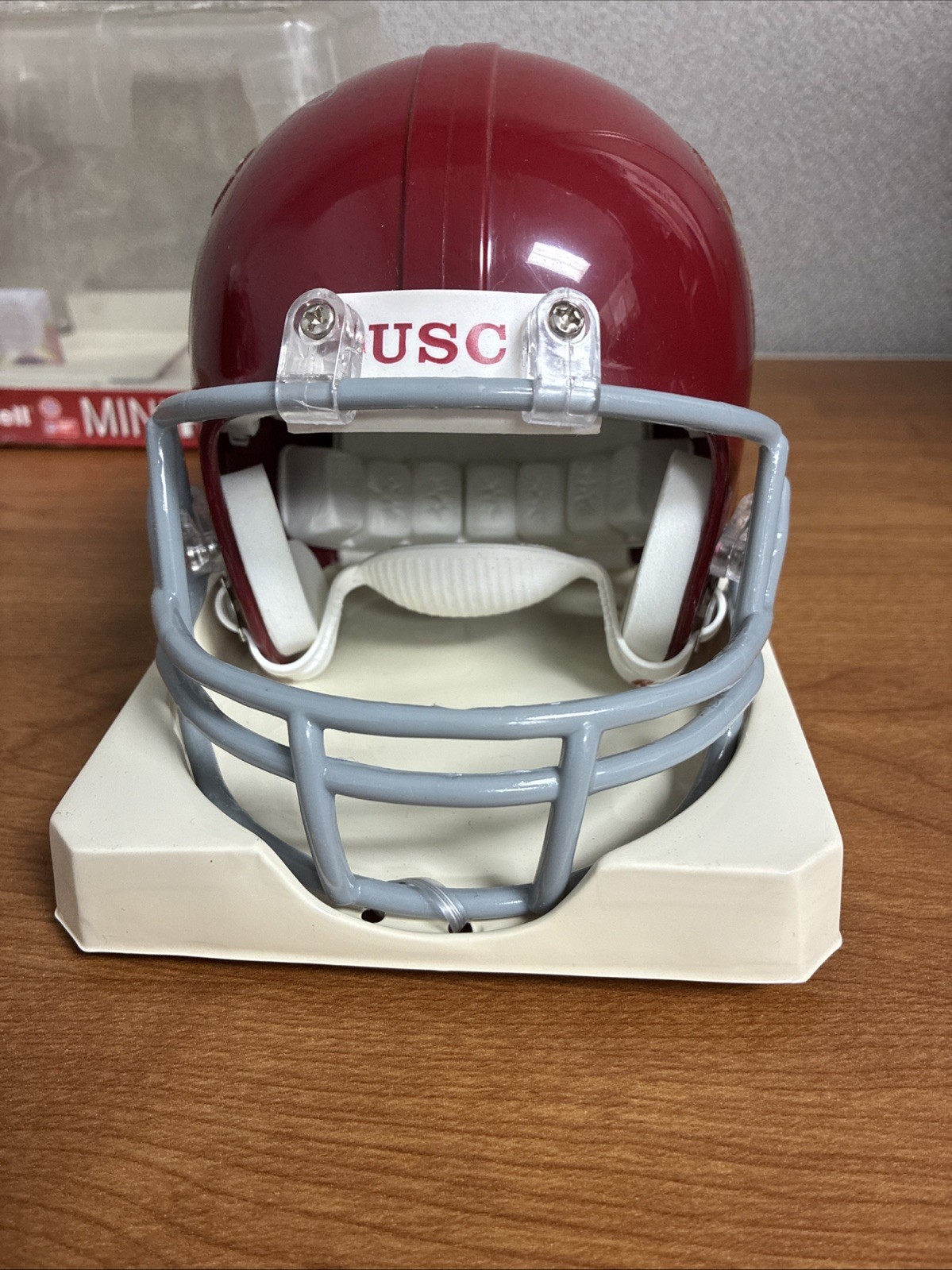 🏈 NEW YORK JETS MARK SANCHEZ HAND SIGNED USC TROJANS MINI HELMET W/COA – IN BOX