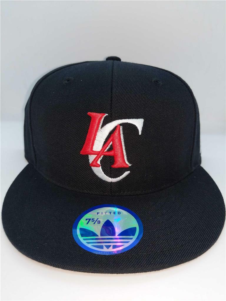 New Los Angeles Clippers Mens Adidas Fitted 7 1/8-3/8-1/2-5/8 Flatbrim Cap Hat
