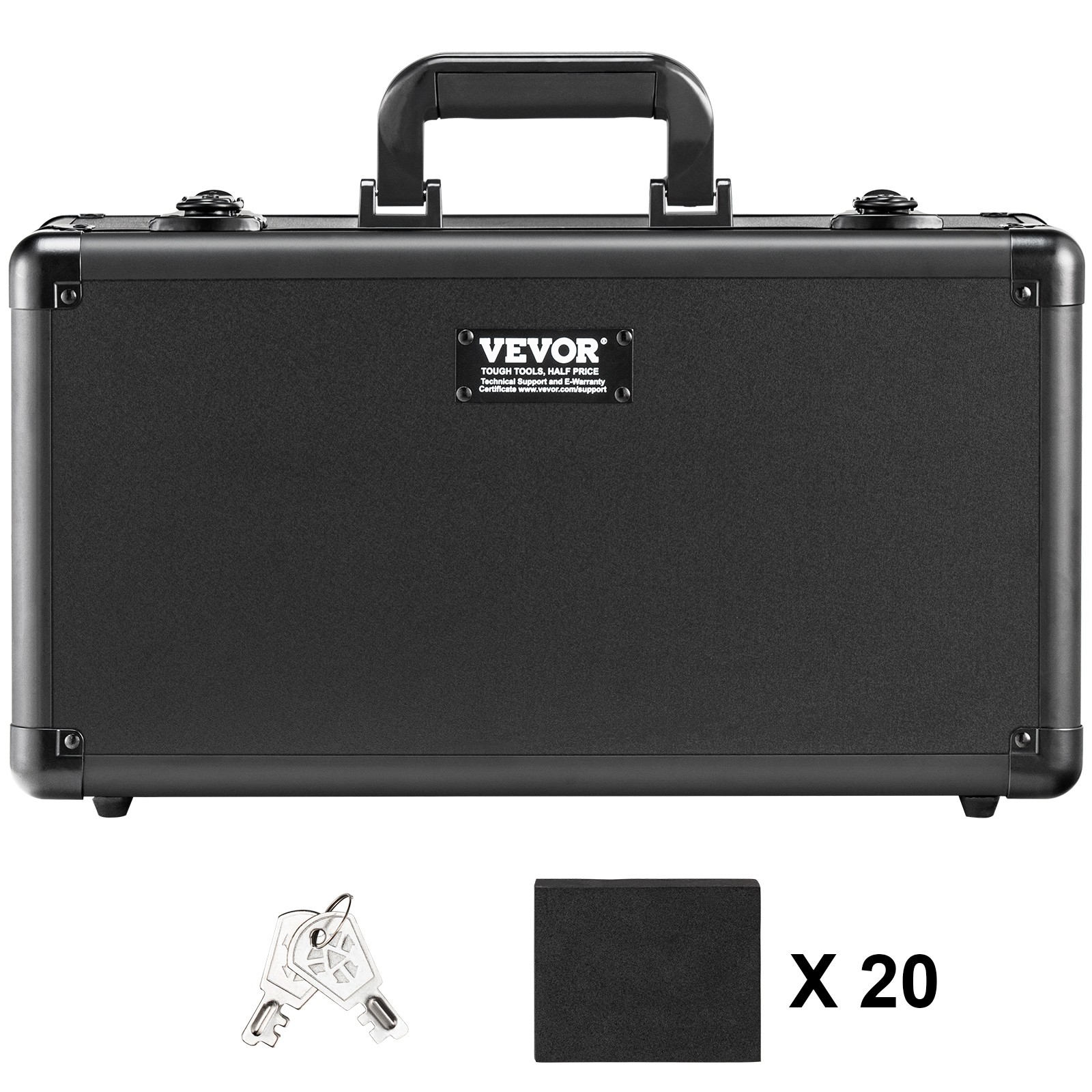 VEVOR 96 PSA Graded Card Storage Box 4 Slots Sports Card Holder Case Key Lock