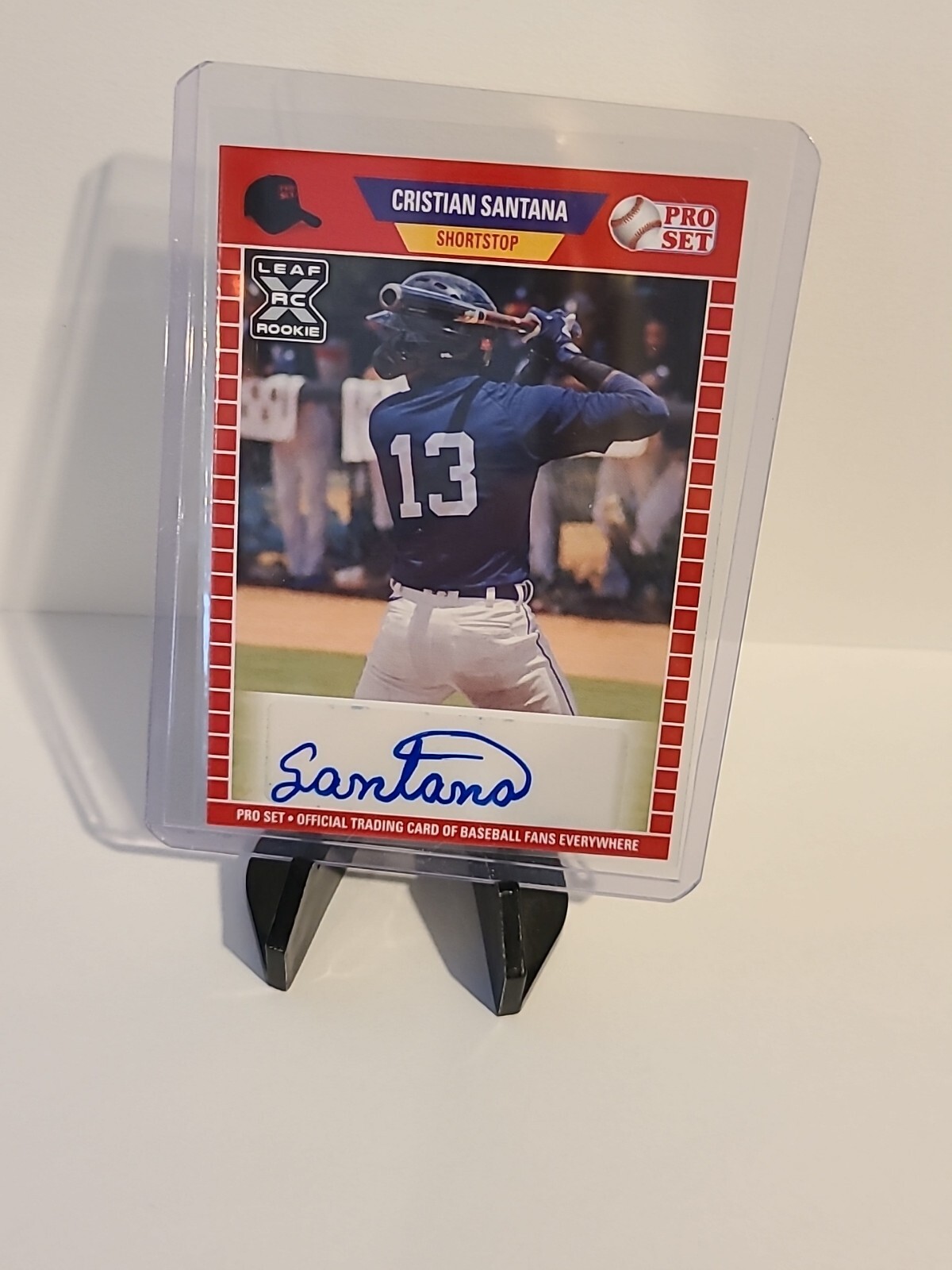 CRISTIAN SANTANA AUTO RC 2021 LEAF PRO SET BASEBALL XRC PROSPECT TIGERS PS-CS1