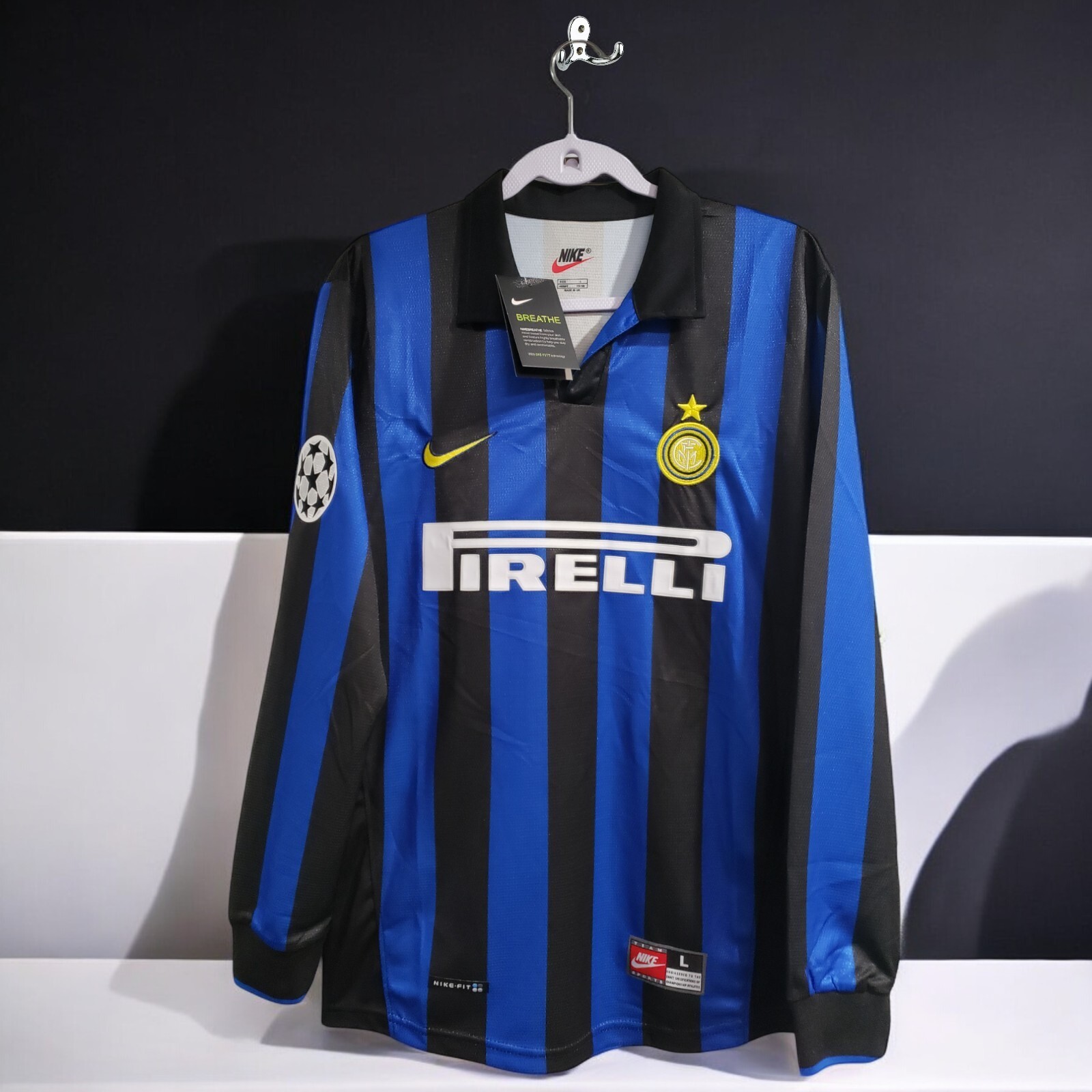 FC INTER DE MILAN 98/99 HOME – JERSEY RETRO – SOCCER – LARGE (USA-MEDIUM)