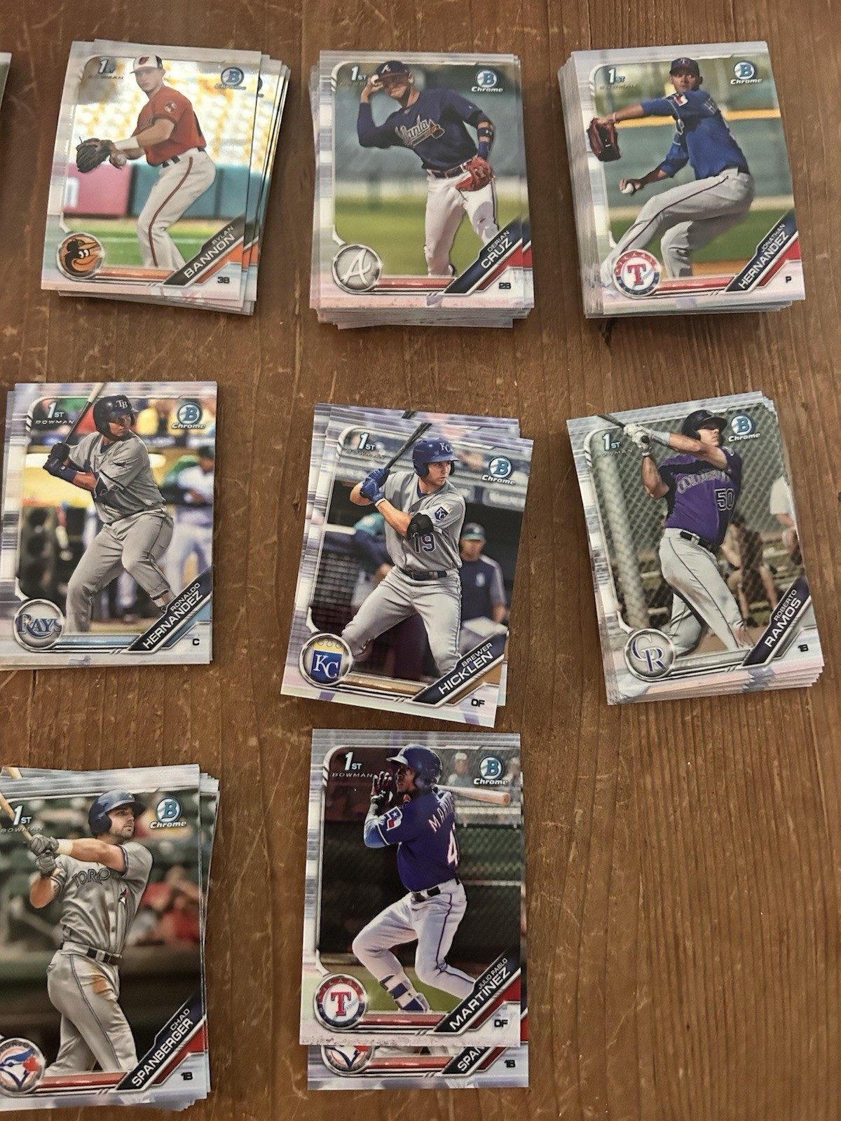 2019 Bowman Chrome BCP Prospect Lot 3200+ 1st Bowman Inserts Many Dupes