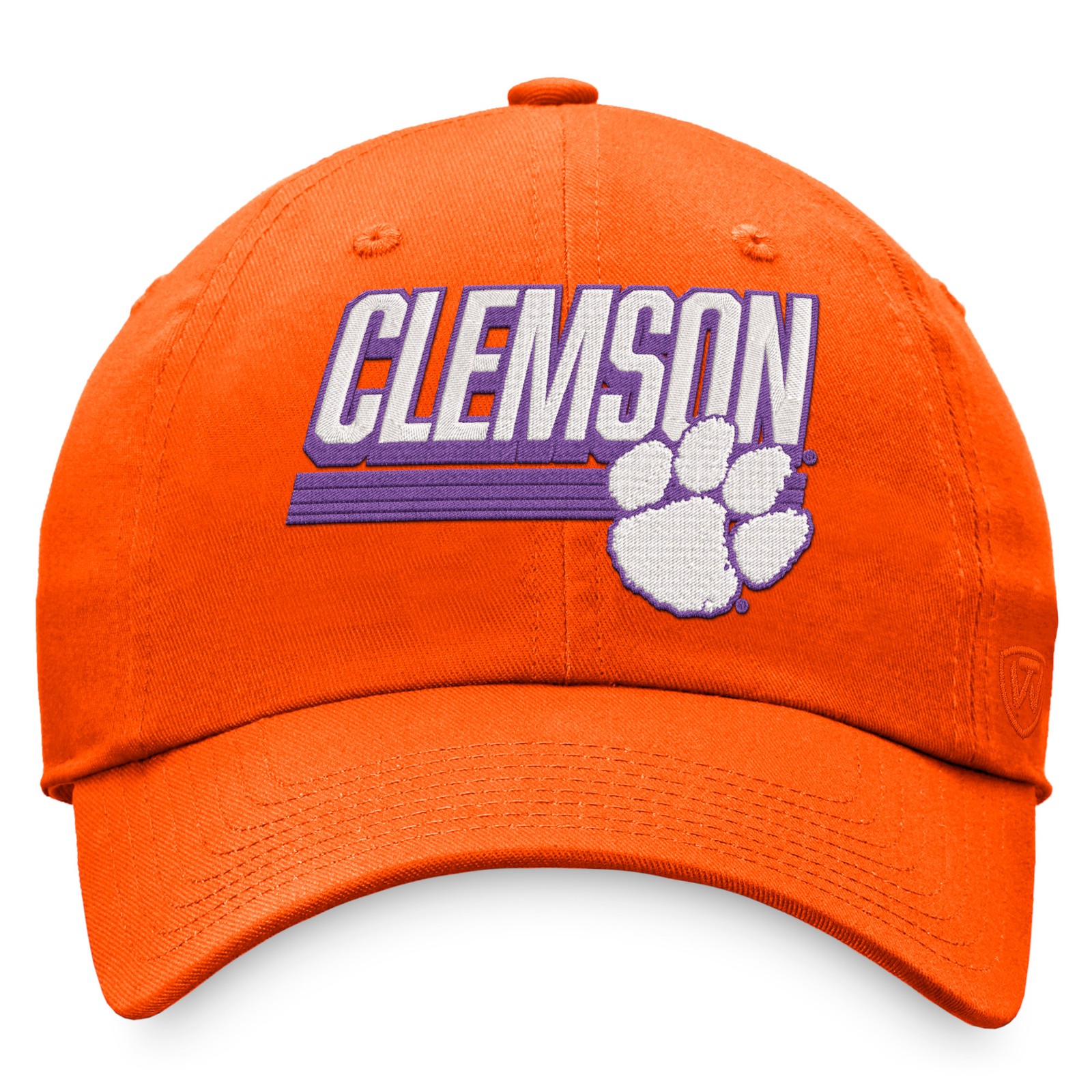 Men’s Top of the World Orange Clemson Tigers Slice Adjustable Hat