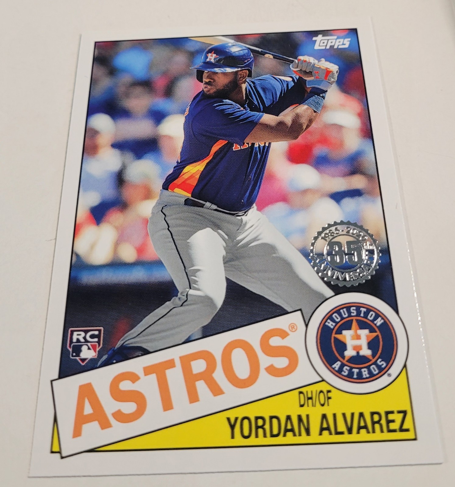 2020 Topps Update ’85 Topps #85TB18 Yordan Alvarez RC Houston Astros