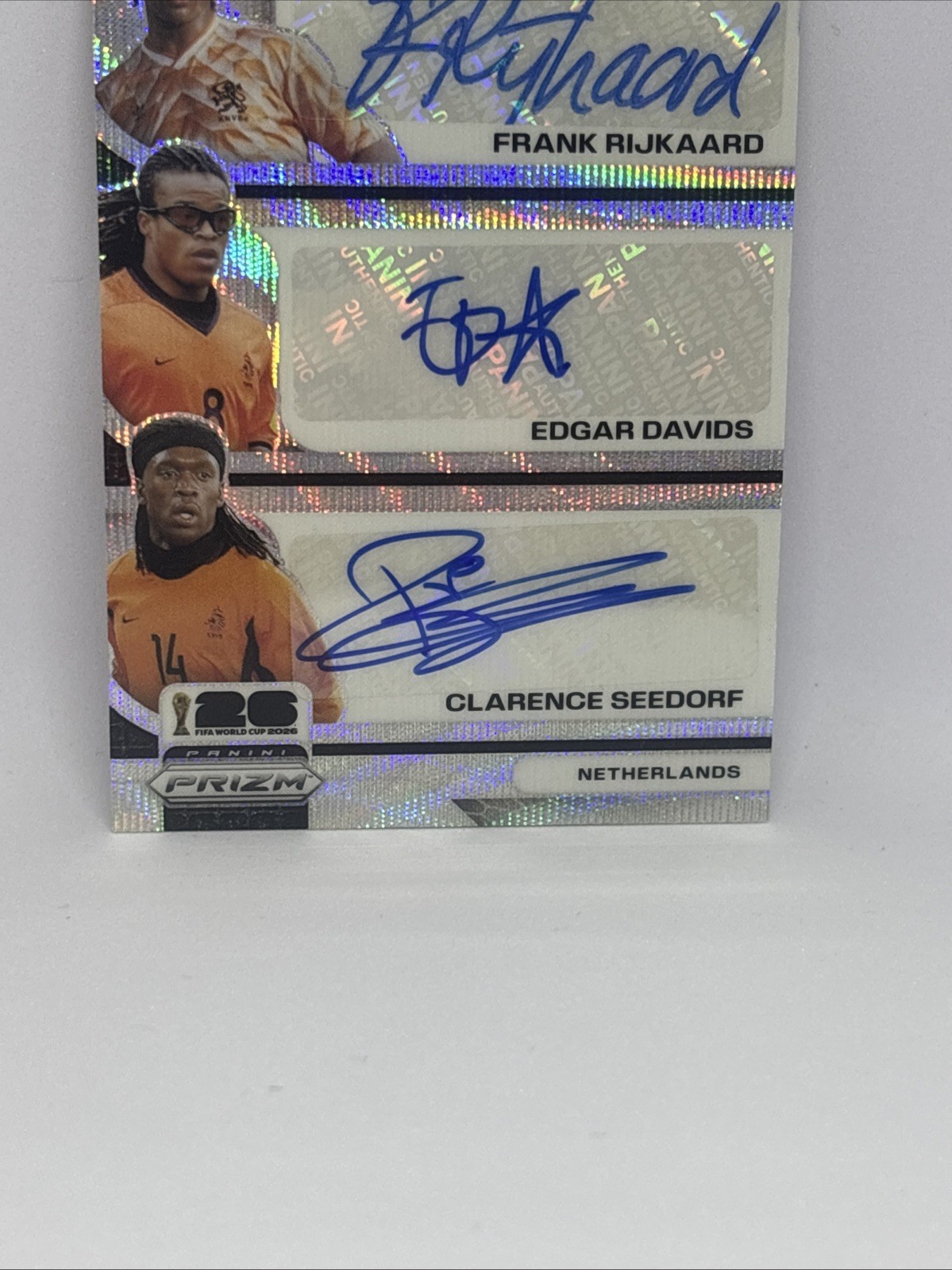 2026 FIFA Prizm – Rijkaard, Davis, Seedorf Triple Auto Prizm Netherlands #TS-FEC
