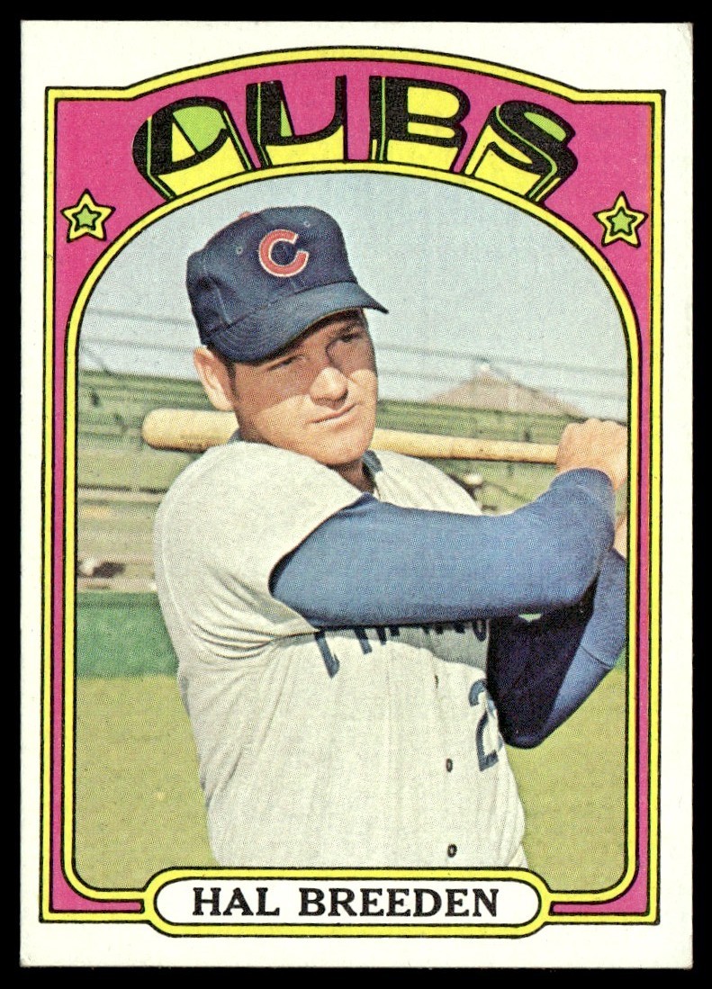 1972 Topps Baseball Card Hal Breeden RC Chicago Cubs #684 NM