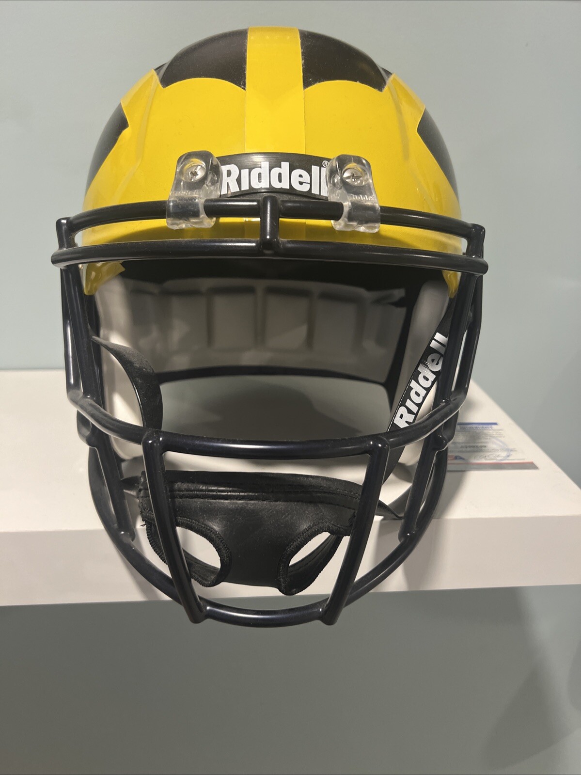 JJ McCarthy Michigan Auto Riddell Replica Helment (Full Size) – PSA CERT