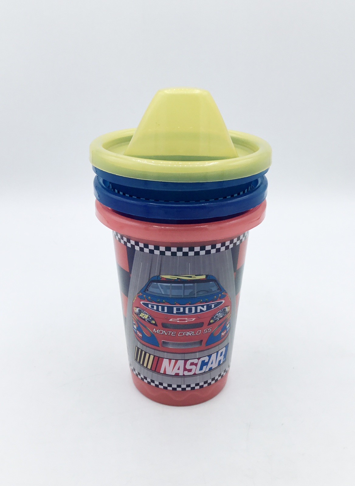 3-MINT 2007 NASCAR Jeff Gordon & Dale Earnhardt Jr., Kids 10oz Sippy Cups- HTF
