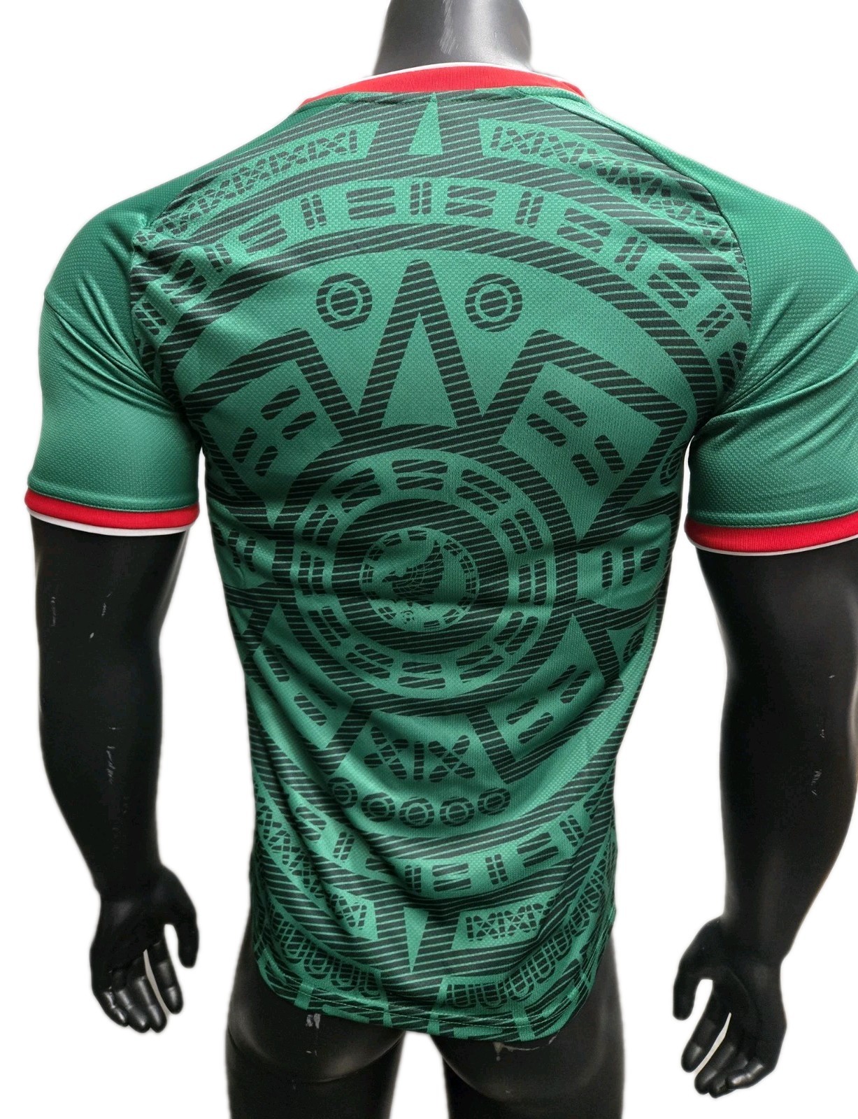 Unisex 2026 World Cup Mexico Home Soccer Jersey, Aztec Geometric Pattern S-XXL